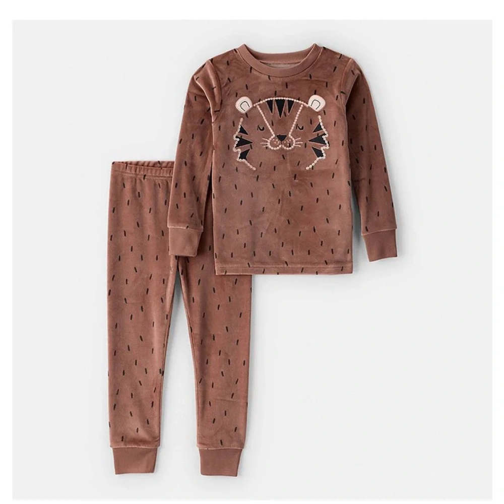 Carter’s brown girls cat Pajamas size 3T and size 2T
